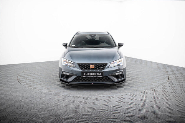 Frontlippe V.7 passend für Seat Leon CUPRA / FR Mk3 FL schwarz Hochglanz