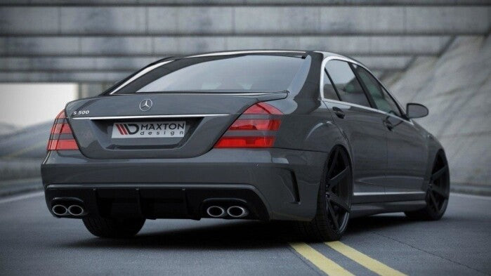 Heck Stoßstange + Heckansatz Diffusor passend für Mercedes S W221 (W205 Look)