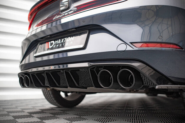 Heckansatz Diffusor + Endrohre passend für Seat Leon FR Hatchback Mk4