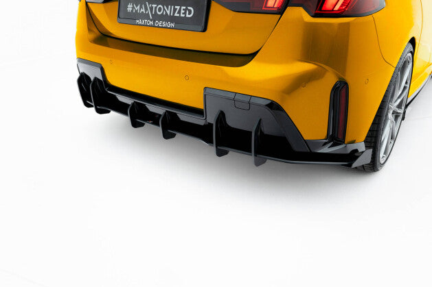 Heckansatz Diffusor + Flaps passend für BMW 1er M-Paket F70 schwarz Hochglanz (4255647858408)