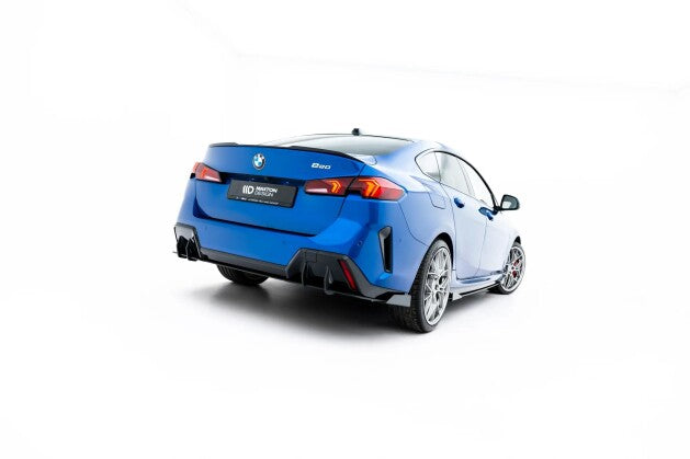Heckansatz Diffusor + Flaps passend für BMW 2 M-Paket Gran Coupe F74 schwarz Hochglanz (BM274MPACKCNC-RS1B+BRBI+RSF1-G)