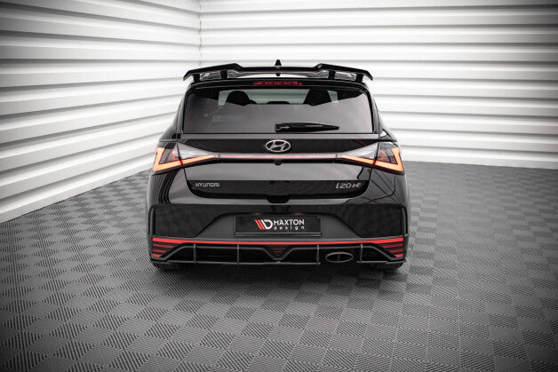 Heckansatz Diffusor + Flaps passend für Hyundai I20 N Mk3 roter Kern