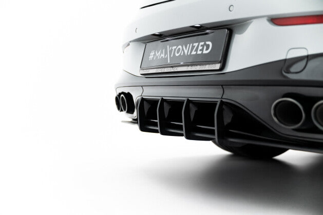 Heckansatz Diffusor + Flaps passend für Mercedes-AMG CLE 53 Aero C236 schwarz Hochglanz (4255647864638)