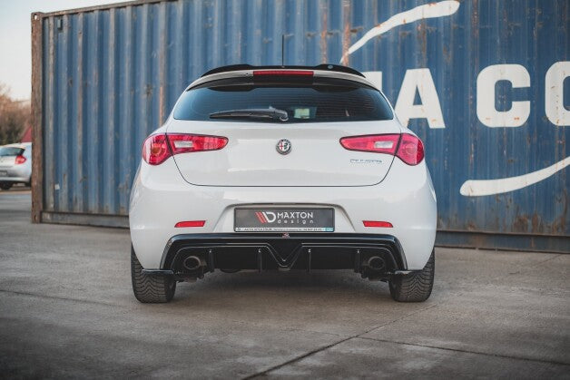 Heckansatz Diffusor passend für Alfa Romeo Giulietta (Einzelauspuff li. re.) schwarz Hochglanz