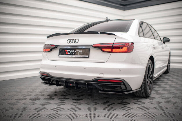 Heckansatz Diffusor passend für Audi A4 B9 FL schwarz Hochglanz