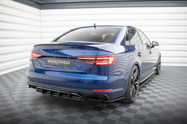 Heckansatz Diffusor passend für Audi A4 Competition B9 roter Kern