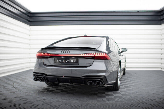 Heckansatz Diffusor passend für Audi A7 S-Line C8 / S7 C8 schwarz Hochglanz