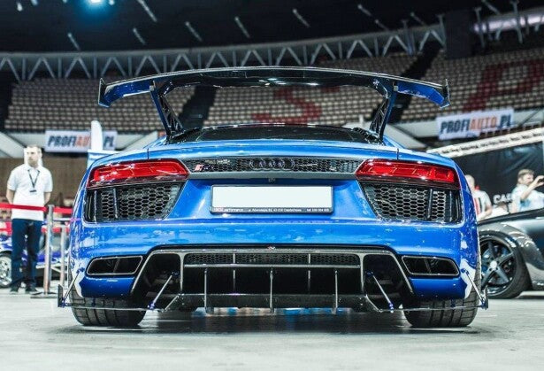 Heckansatz Diffusor passend für Audi R8 Mk.2 schwarz matt
