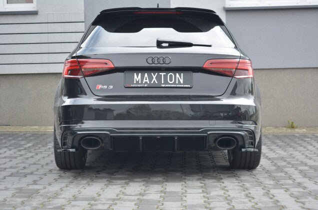 Heckansatz Diffusor passend für Audi RS3 8V FL Sportback schwarz Hochglanz