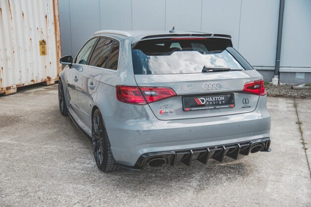 Heckansatz Diffusor passend für Audi RS3 8V Sportback schwarz Hochglanz