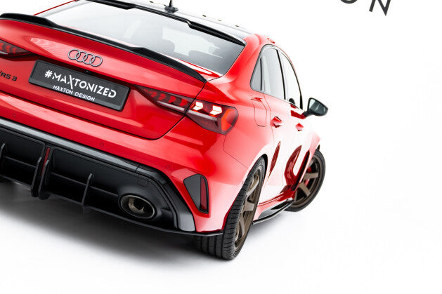 Heckansatz Diffusor passend für Audi RS3 Limousine 8Y FL roter Kern