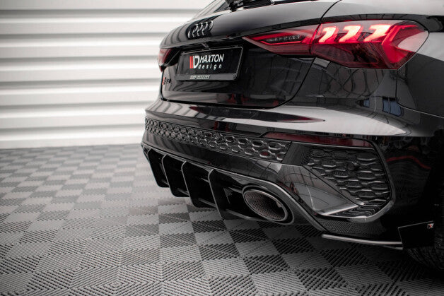 Heckansatz Diffusor passend für Audi RS3 Sportback 8Y roter Kern