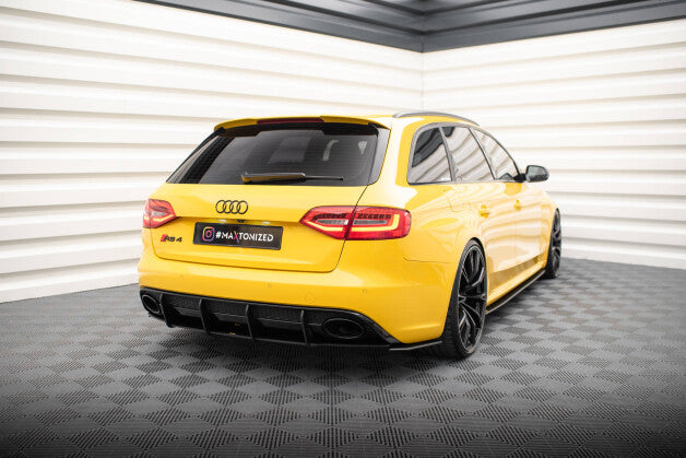Heckansatz Diffusor passend für Audi RS4 B8 roter Kern