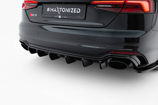 Heckansatz Diffusor passend für Audi RS5 Coupe / Sportback F5 schwarz Hochglanz