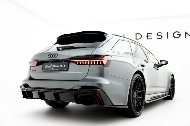 Heckansatz Diffusor passend für Audi RS6 C8 / C8 FL schwarz Hochglanz