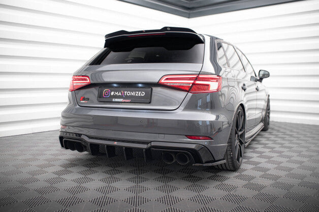 Heckansatz Diffusor passend für Audi S3 Sportback 8V FL schwarz Hochglanz