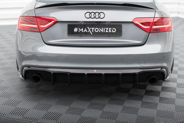Heckansatz Diffusor passend für Audi S5 / A5 S-Line 8T FL (Einzelauspuff li. re.) schwarz Hochglanz