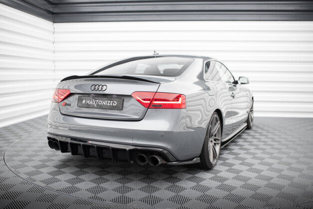 Heckansatz Diffusor passend für Audi S5 / A5 S-Line 8T FL schwarz Hochglanz