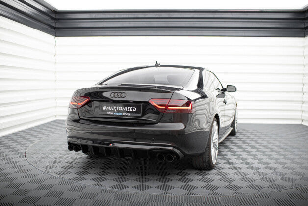 Heckansatz Diffusor passend für Audi S5 Coupe / Cabrio S-Line 8T schwarz Hochglanz
