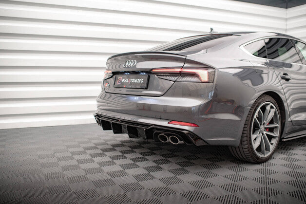 Heckansatz Diffusor passend für Audi S5 F5 Coupe / Sportback schwarz Hochglanz