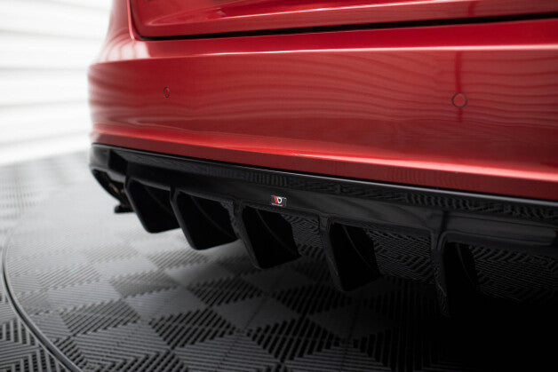 Heckansatz Diffusor passend für Audi S5 Sportback 8T schwarz Hochglanz