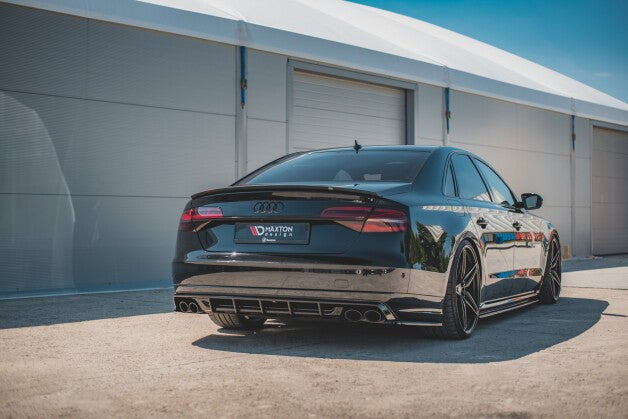 Heckansatz Diffusor passend für Audi S8 D4 FL schwarz Hochglanz
