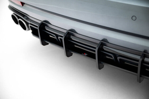 Heckansatz Diffusor passend für Audi S8 D5 FL schwarz matt