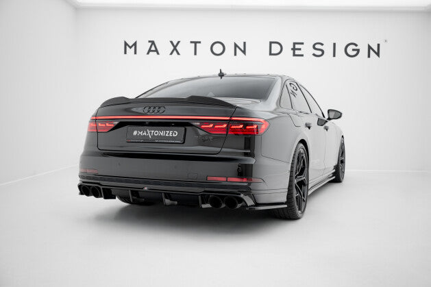 Heckansatz Diffusor passend für Audi S8 D5 schwarz Hochglanz