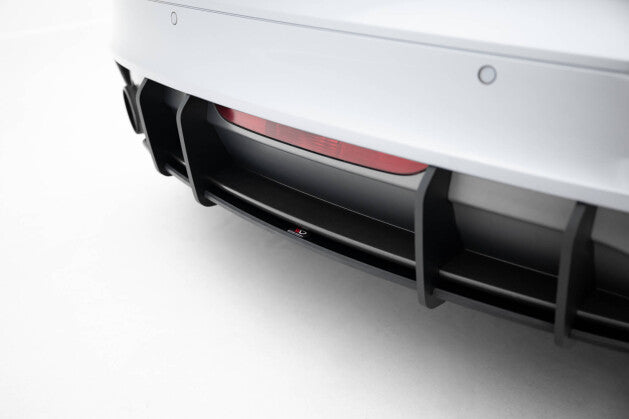 Heckansatz Diffusor passend für Audi TT S-Line 8J FL schwarz-rot