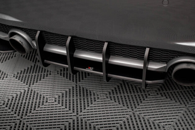 Heckansatz Diffusor passend für Audi TT S-Line 8S roter Kern