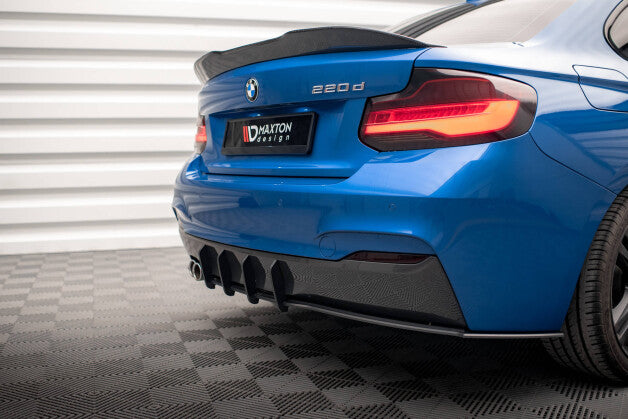 Heckansatz Diffusor passend für BMW 2 M-Paket F22 roter Kern