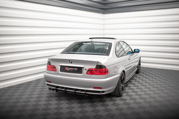 Heckansatz Diffusor passend für BMW 3er Coupe E46 roter Kern