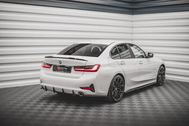 Heckansatz Diffusor passend für BMW 3er G20 / G21 roter Kern