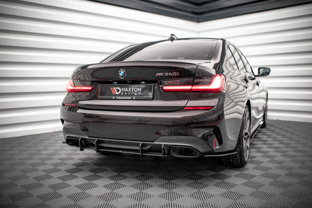 Heckansatz Diffusor passend für BMW 3er M-Paket G20 / G21 roter Kern