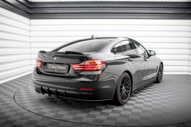 Heckansatz Diffusor passend für BMW 4er Gran Coupe F36 schwarz matt