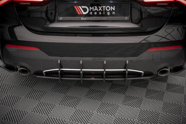 Heckansatz Diffusor passend für BMW 4er M-Paket G22 roter Kern