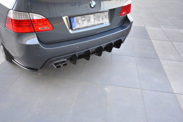 Heckansatz Diffusor passend für BMW 5er E61 (TOURING) WAGON M Paket schwarz matt