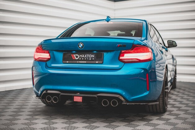 Heckansatz Diffusor passend für BMW M2 F87 schwarz Hochglanz