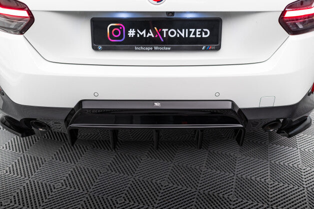 Heckansatz Diffusor passend für BMW M240i Coupe G42 schwarz Hochglanz