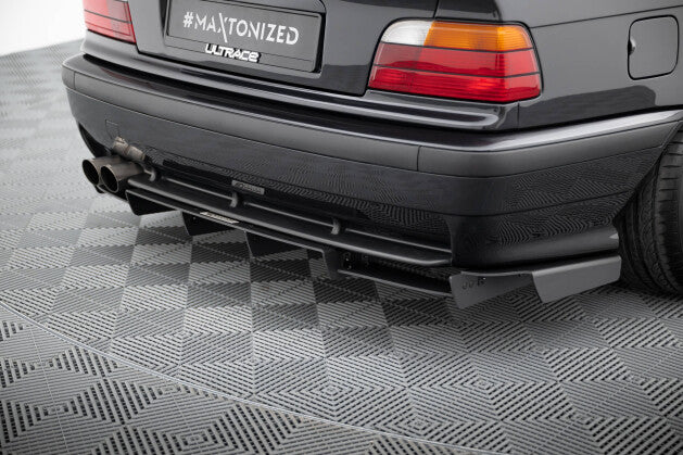 Heckansatz Diffusor passend für BMW M3 / 3 M-Paket E36 Coupe schwarz matt