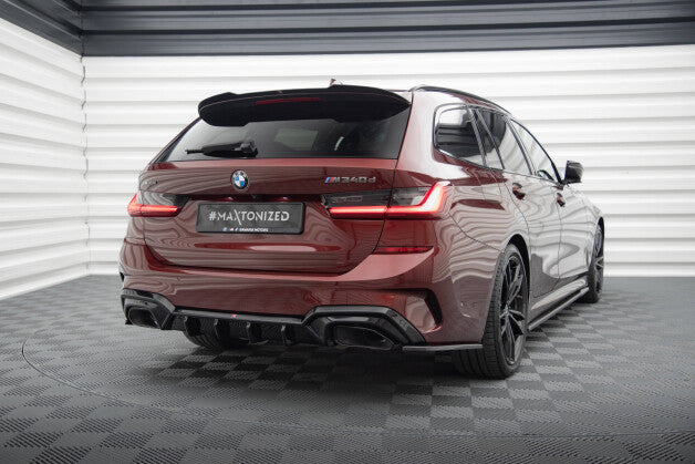 Heckansatz Diffusor passend für BMW M340i G20 / G21 schwarz Hochglanz mit AHK