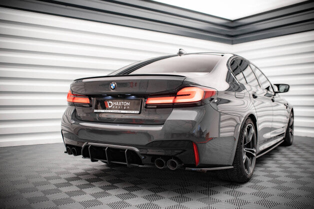 Heckansatz Diffusor passend für BMW M5 F90 FL schwarz-rot