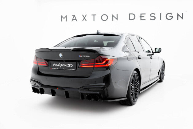 Heckansatz Diffusor passend für BMW M550i / 5 M-Paket Limousine / Touring G30 / G31 schwarz Hochglanz