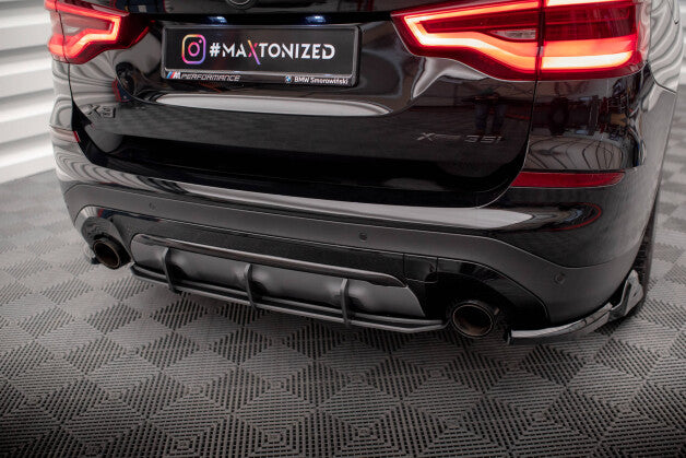 Heckansatz Diffusor passend für BMW X3 G01 schwarz matt