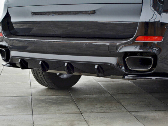 Heckansatz Diffusor passend für BMW X5 F15 M Paket schwarz Hochglanz