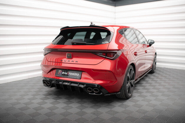 Heckansatz Diffusor passend für CUPRA Leon Hatchback Mk1 schwarz Hochglanz