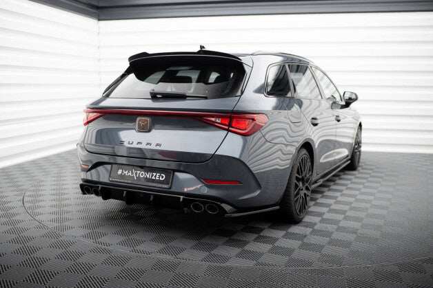 Heckansatz Diffusor passend für CUPRA Leon ST Mk1 FL schwarz Hochglanz