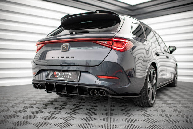 Heckansatz Diffusor passend für CUPRA Leon ST Mk1 FL schwarz matt