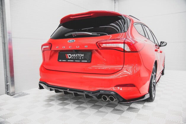 Heckansatz Diffusor passend für Ford Focus ST-Line Kombi Mk4 schwarz Hochglanz