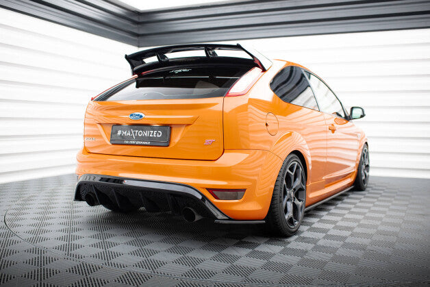 Heckansatz Diffusor passend für Ford Focus ST Mk2 FL schwarz Hochglanz